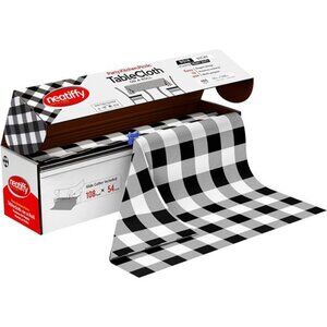 Disposable Plastic Table Cloth Roll | 54 in x 108 Ft Waterproof Tablecloth